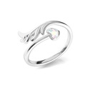 Stříbrný prsten se srdíčkem Crystals from Swarovski® AB