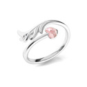 Stříbrný prsten se srdíčkem Crystals from Swarovski® Rosaline