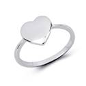 Stříbrný prsten srdce