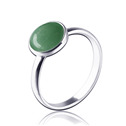 Stříbrný prsten zelený Avanturín