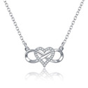 Stříbrný řetízek - srdíčko a nekonečno