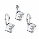 Stříbrný set náušnic kostky Crystals from Swarovski® Crystal