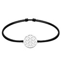 Stříbrný šňůrkový náramek mandala