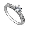 Stříbrný zásnubní prsten se zirkony ZB82723