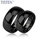 TIS0004 Tistenové snubní prsteny černé - pár