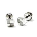 Titanové náušnice čtverečky 0518-01