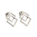 Titanové náušnice dvojité čtverce 05025-01