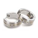 Titanové náušnice kroužky s diamanty 0539-10