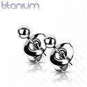 Titanové náušnice kuličky 3 mm