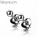 Titanové náušnice kuličky 4 mm