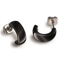 Titanové náušnice s černou keramikou 0584-02