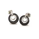 Titanové náušnice s černou keramikou 0588-02