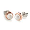 Titanové náušnice s perličkou 0594-03