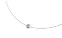 Titanový náhrdelník struna s přívěškem a diamantem 08010-01