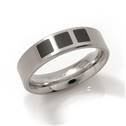 Titanový prsten s černým smaltem BOCCIA® 0101-15