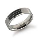 Titanový prsten s černým smaltem BOCCIA® 0101-16