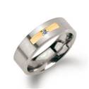 Titanový snubní prsten s diamantem BOCCIA® 0101-08