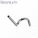 Tyčka k PUSH IN piercing do nosu TITAN, 0,8 x 6 mm