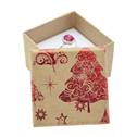 Vánoční dárková krabička na prsten/náušnice - červený motiv