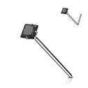 Variabilní piercing do nosu, černý zirkon 2,5 x 2,5 mm