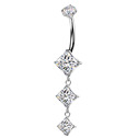 Visací piercing do pupíku - TITAN