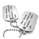 Vojenské známky - dog tag + kuličkový řetízek