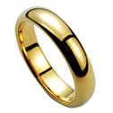 Wolframový prsten zlacený, šíře 5 mm