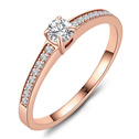 Zásnubní prsten nerezová ocel - Rose Gold