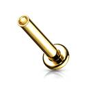Zlacená náhradní labreta vnitřní závit 1,2 x 8 mm