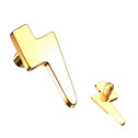 Zlacená náhradní ozdoba TITAN, závit 1,2 mm