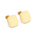Zlacené ocelové náušnice čtverečky