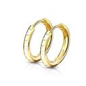 Zlacené ocelové náušnice kruhy