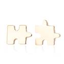 Zlacené ocelové náušnice PUZZLE