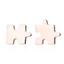 Zlacené ocelové náušnice PUZZLE