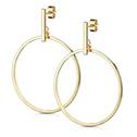 Zlacené visací ocelové náušnice kruhy