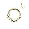 Zlacený ocelový kruh - helix / cartilage / septum piercing