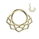 Zlacený ocelový kruh - helix / cartilage / septum piercing