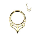 Zlacený ocelový kruh - helix / cartilage / septum piercing