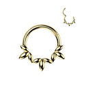Zlacený ocelový kruh - helix / cartilage / septum piercing