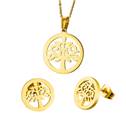 Zlacený set šperků z chirurgické oceli, strom života