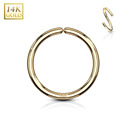 Zlatý piercing - kruh, 0,8 x 9 mm, Au 585/1000