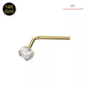 Zlatý piercing do nosu, DIAMANT, Au 585/1000