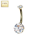Zlatý piercing do pupíku, Au 585/1000