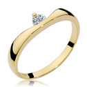 Zlatý zásnubní prsten s diamantem