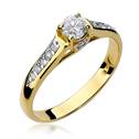 Zlatý zásnubní prsten s diamantY